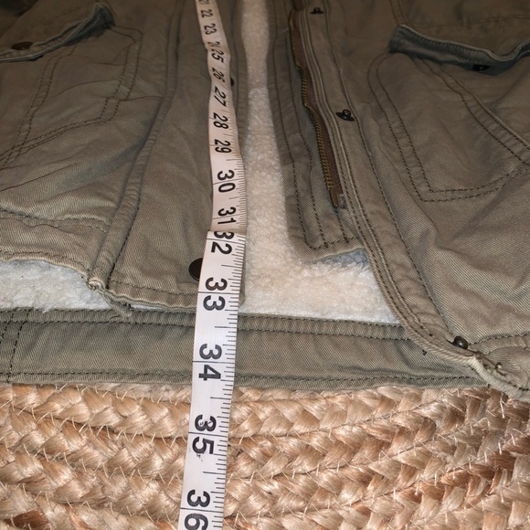 Women's | Hollister | size medium | full length | olive green | coat | jacket ๐ - Picture 7 of 9